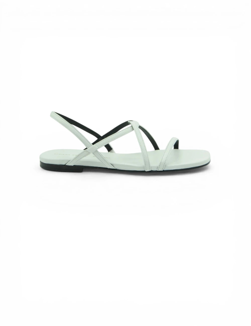 Sandalo Ludovica Bianco Liviana Conti: retro light green e nero minimalista