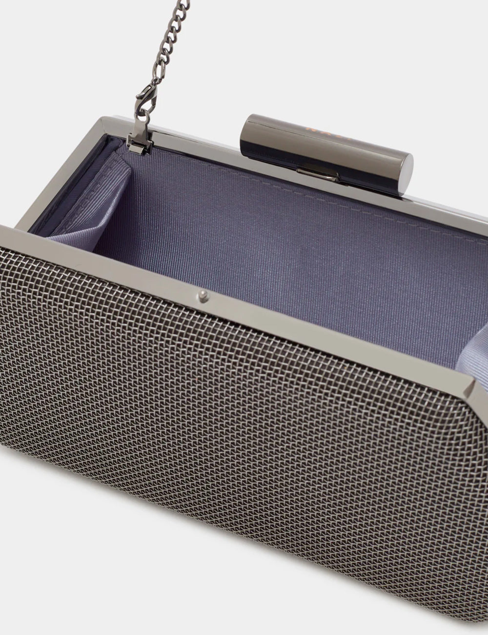 Nalì Clutch Zoi Metal Mesh Ematite