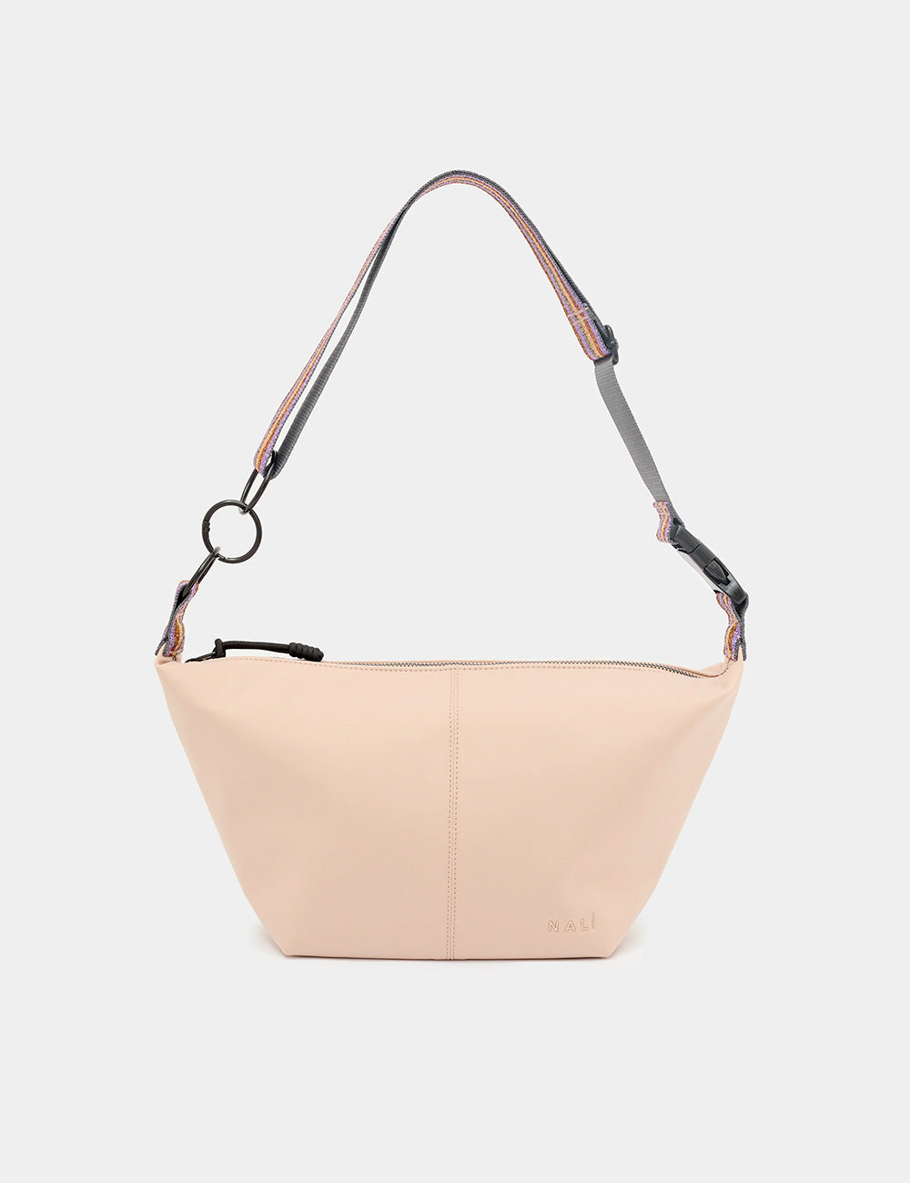Borsa Nalì A Spalla Nina Beige con design minimalista e hardware nero