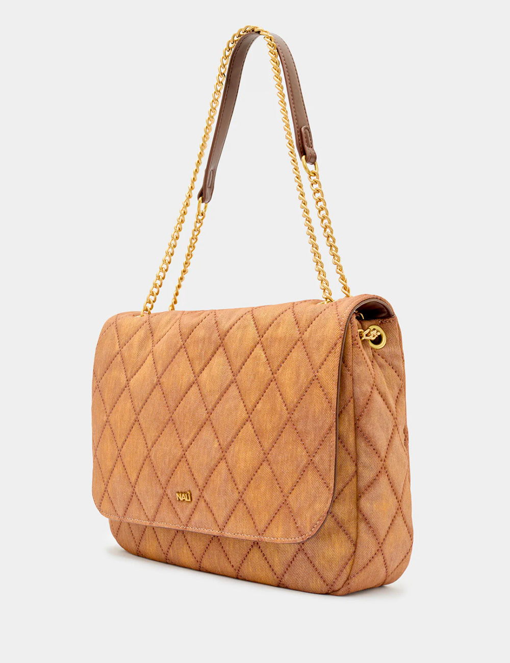 Nalì A Spalla Demi Flap Denim Marrone