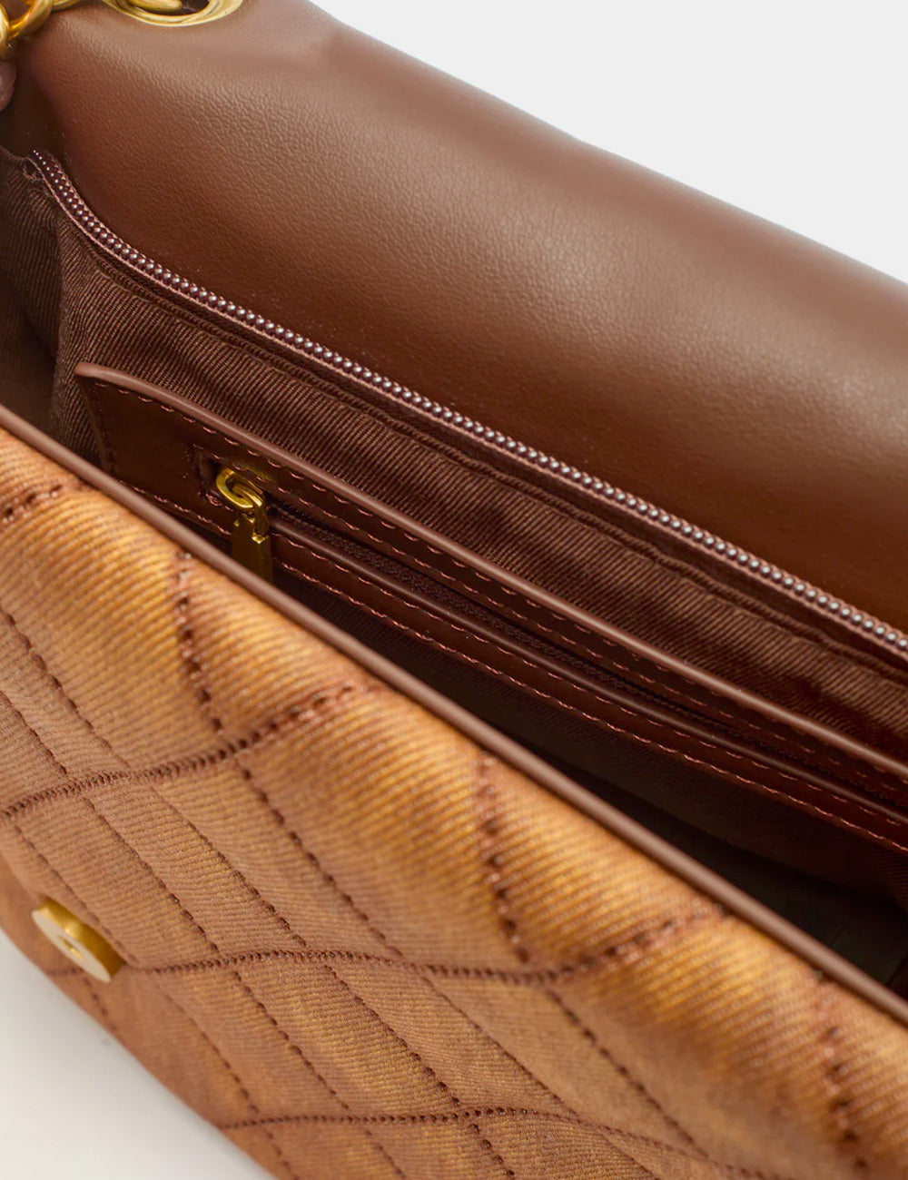 Nalì A Spalla Demi Flap Denim Marrone