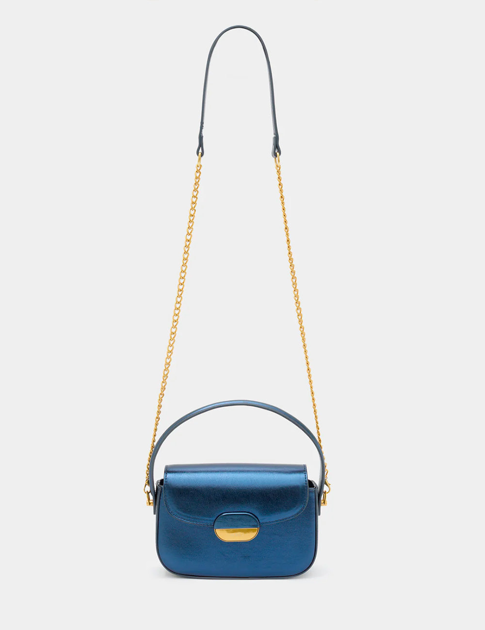 Nalì Borsa a mano Gia Metallic Blu