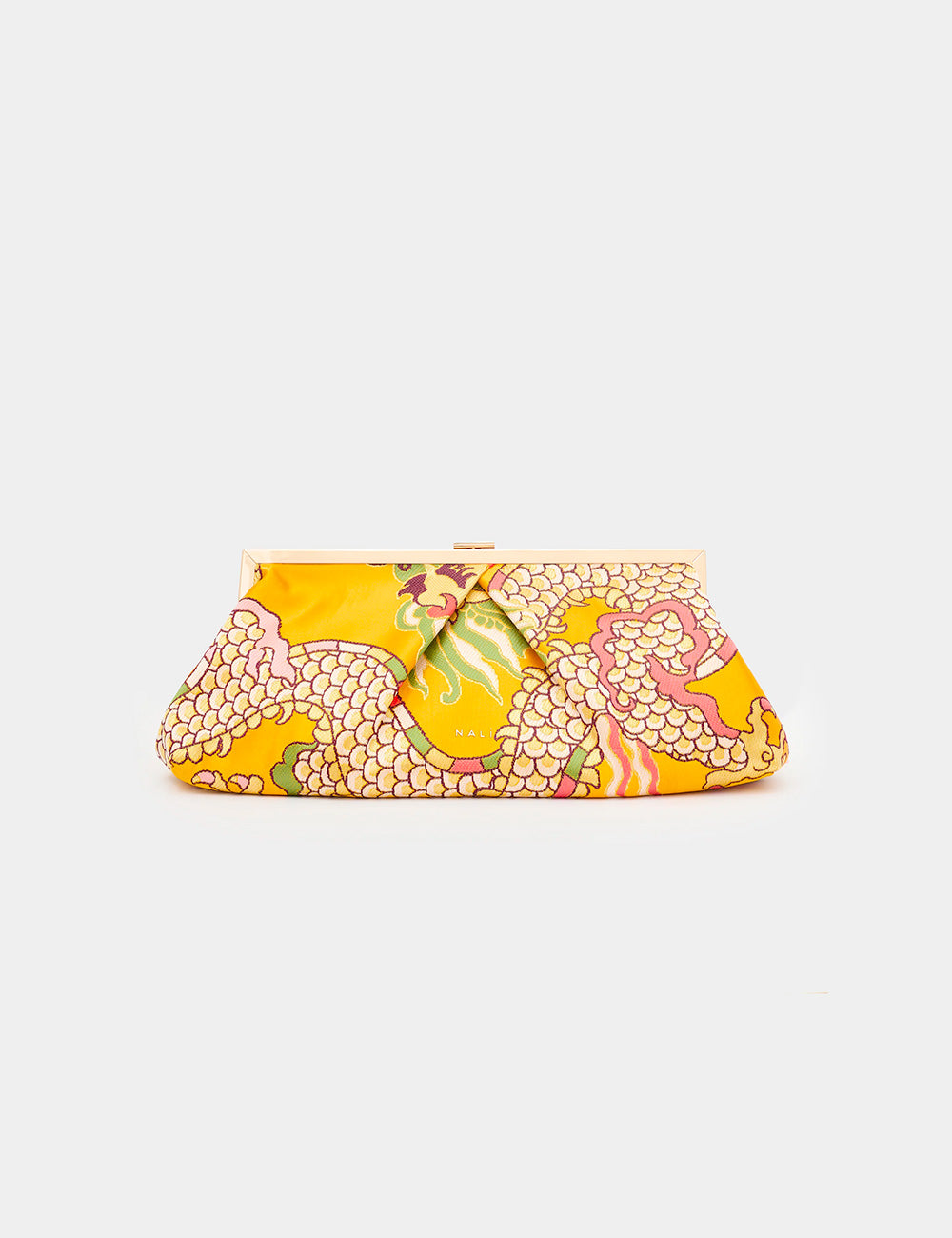 Pochette Nalì Ibiza Arancio con drago rosa e verde
