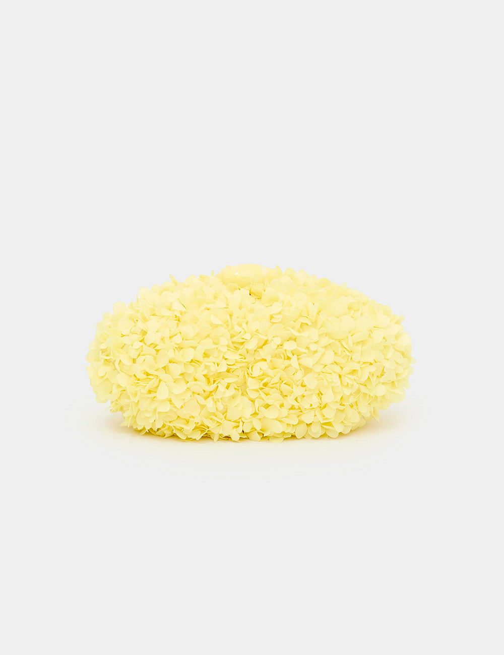 Berretto Nalì Clutch Cloud Gialla giallo pallido in tessuto petalo