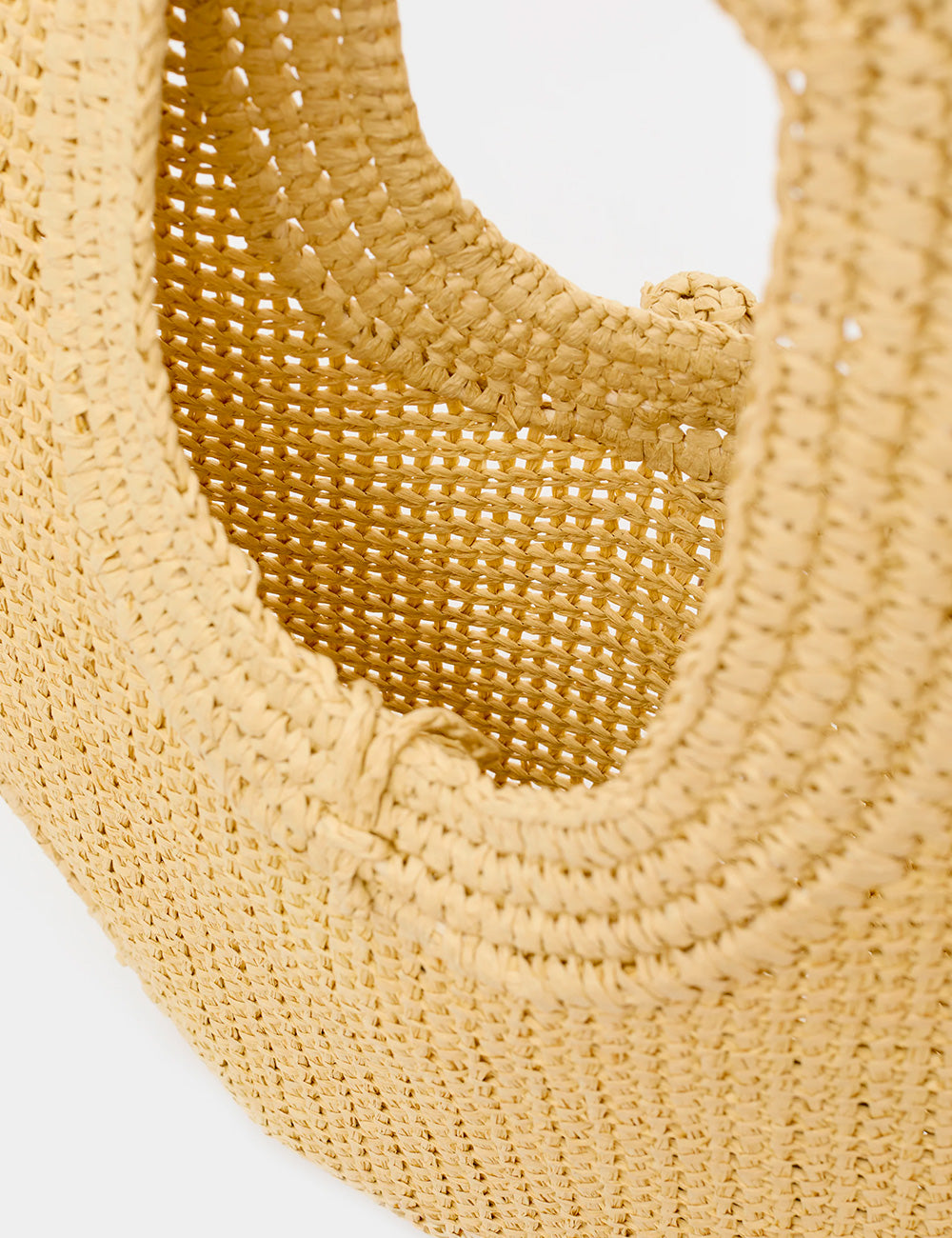 Borsa tote Nalì A Spalla Jackie Naturale in paglia beige intrecciata con manico circolare e cima aperta