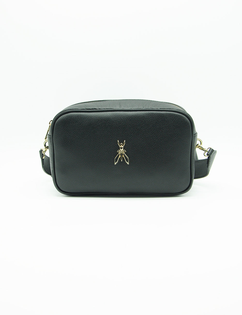 Patrizia Pepe Fly Camera Bag Black Light Gold