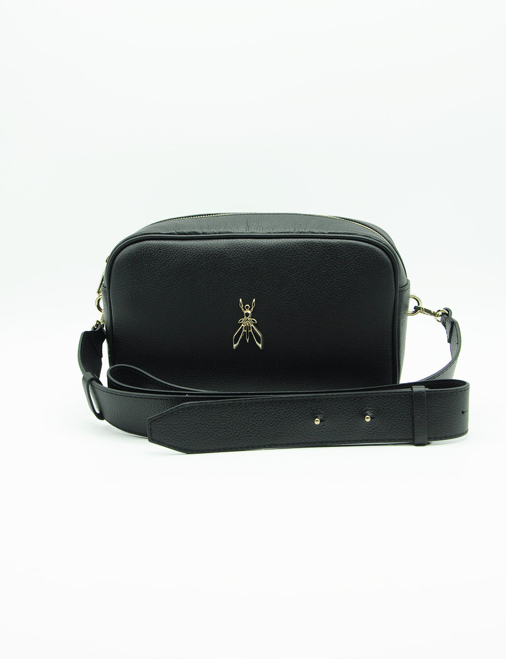 Patrizia Pepe Fly Camera Bag Black Light Gold