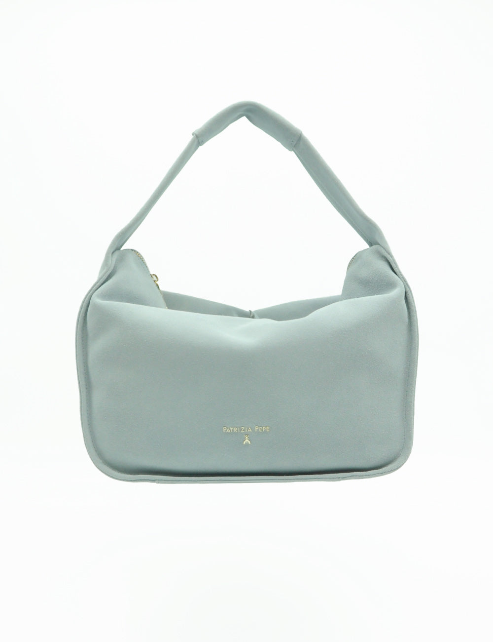 Borsa hobo Patrizia Pepe Contemporary Sky azzurra chiara morbida