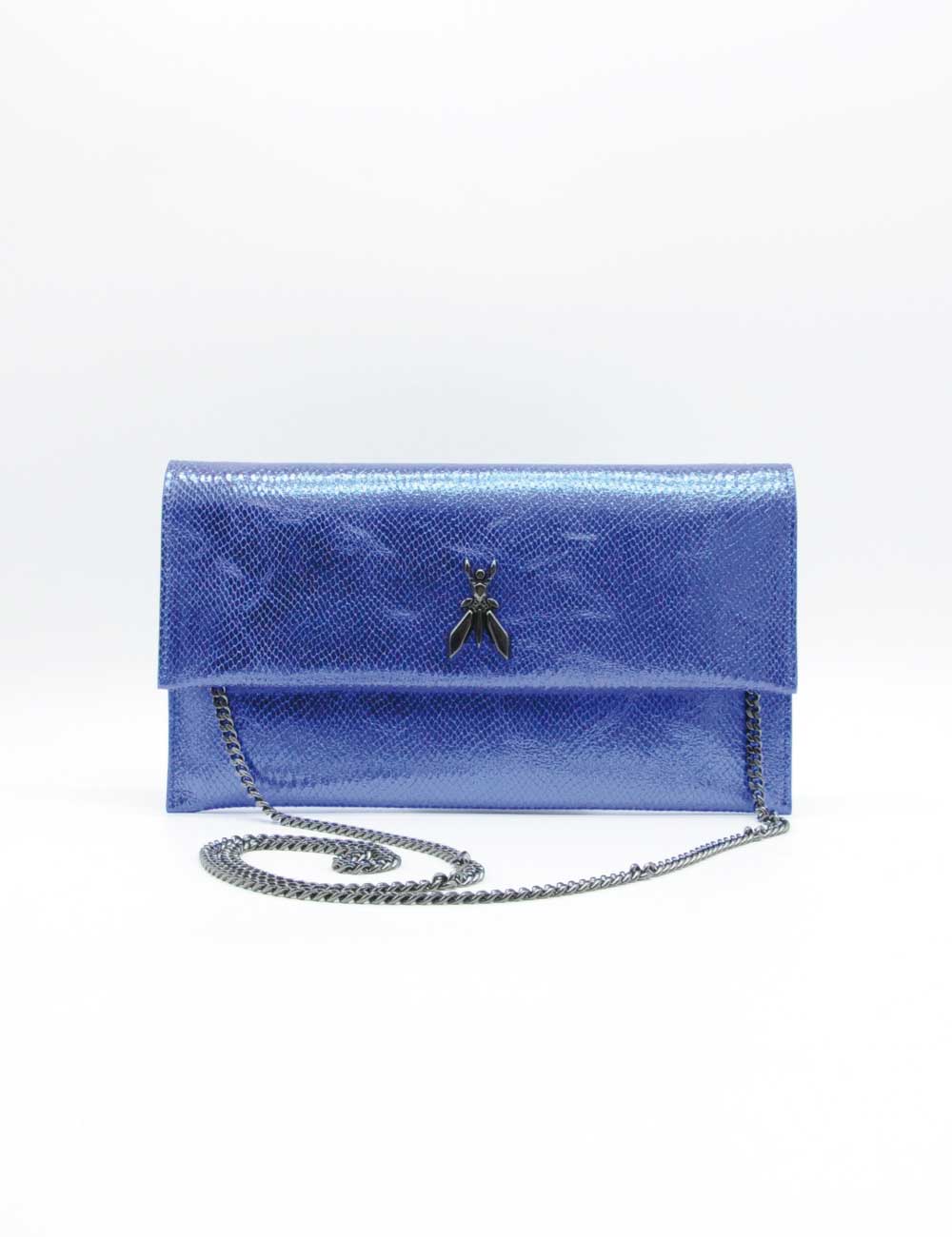 Patrizia Pepe Pochette Fly Shiny Blue Ray