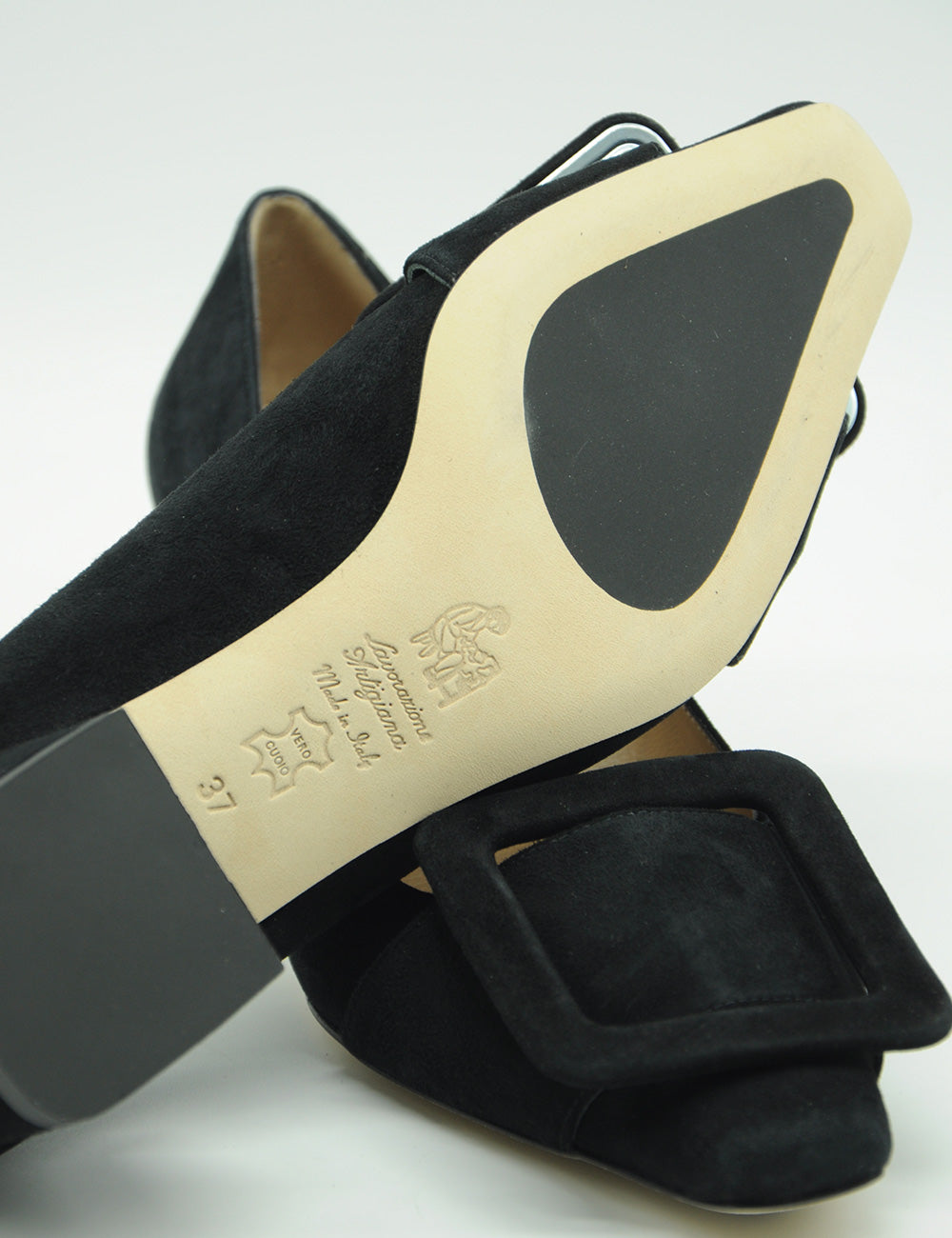 Prosperine Black Suede Décolleté