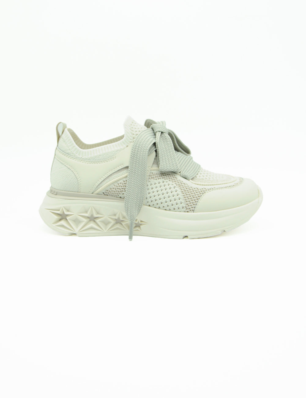 Sneaker Tosca Blu Runner Stella Beige con pannelli mesh e pelle, suola a stella