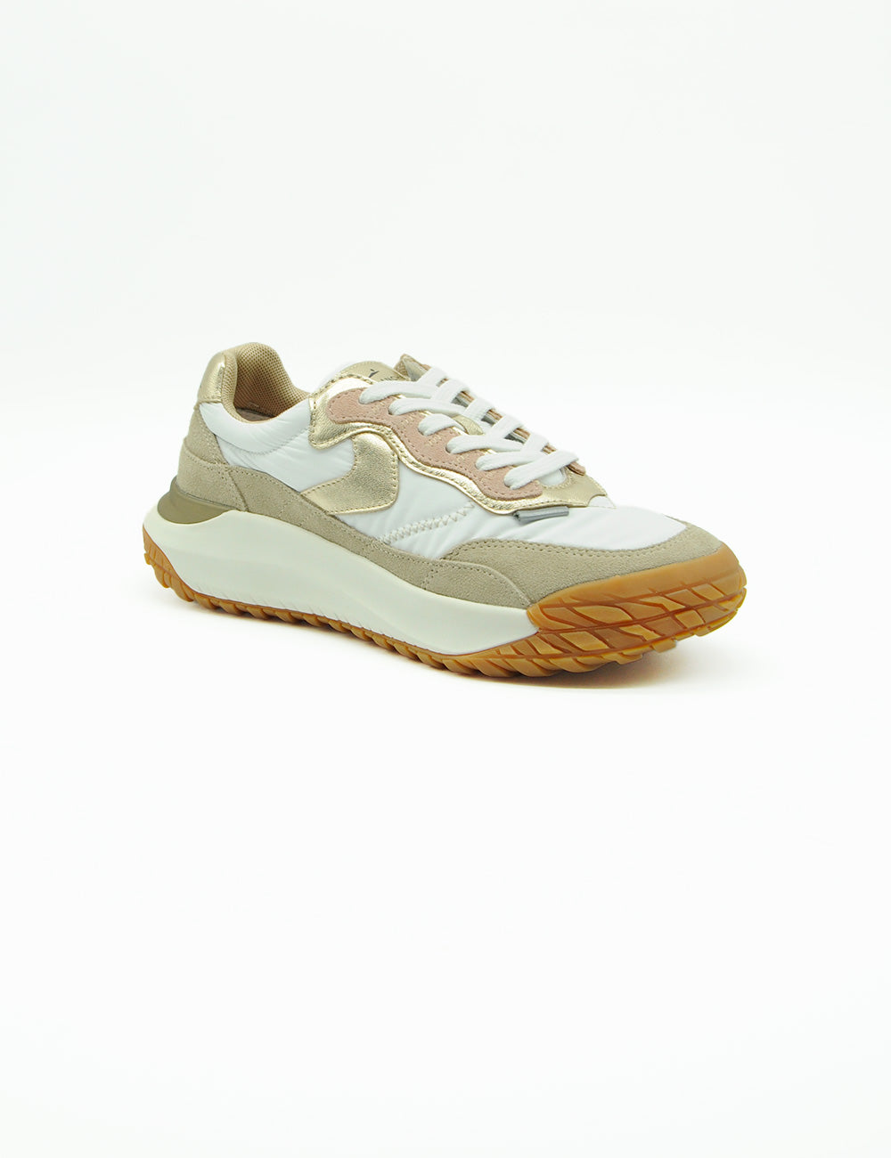 Sneaker Voile Blanche Club Act beige chiaro con suola in gomma testurizzata