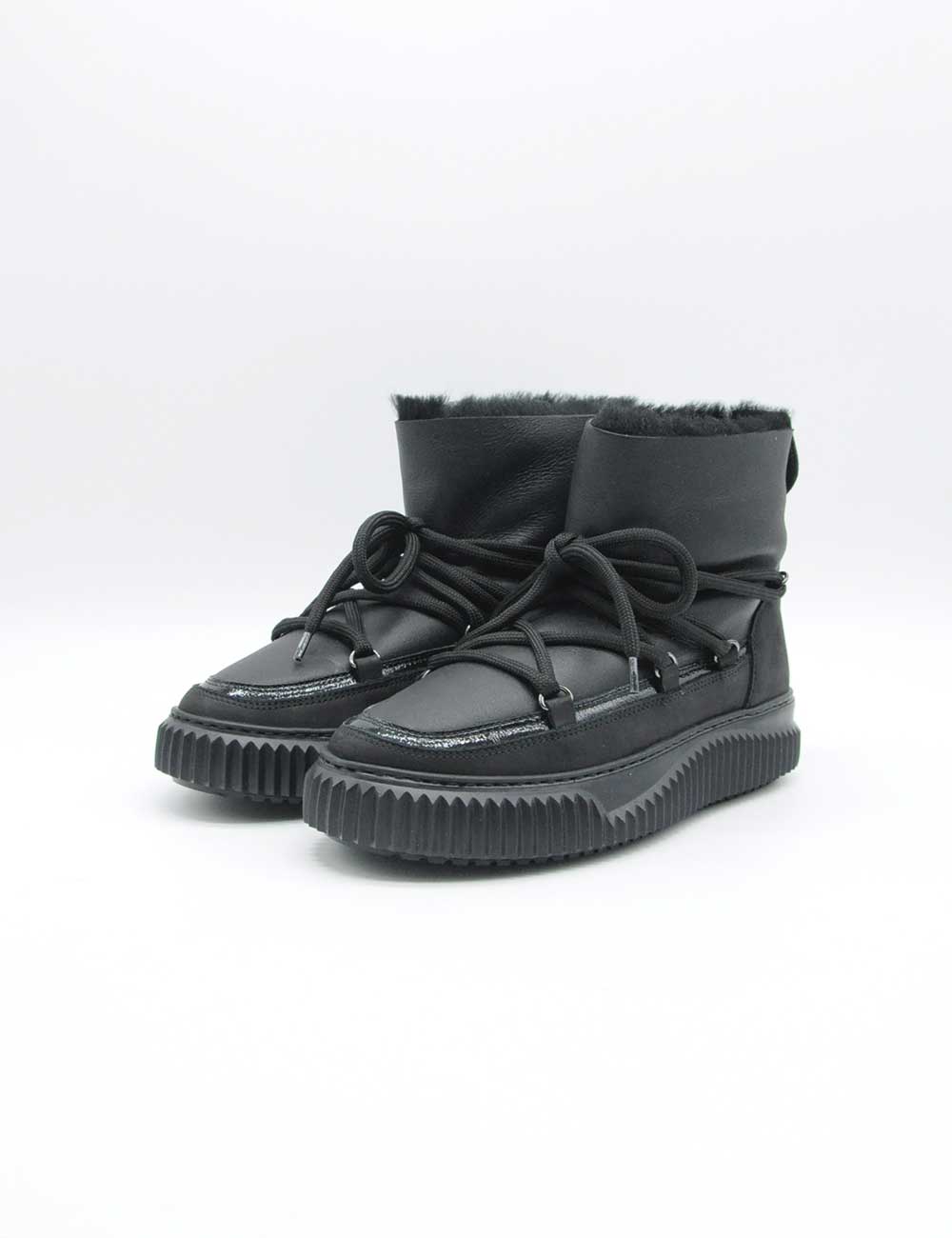 Voile Blanche Stivaletto Cortina Nero