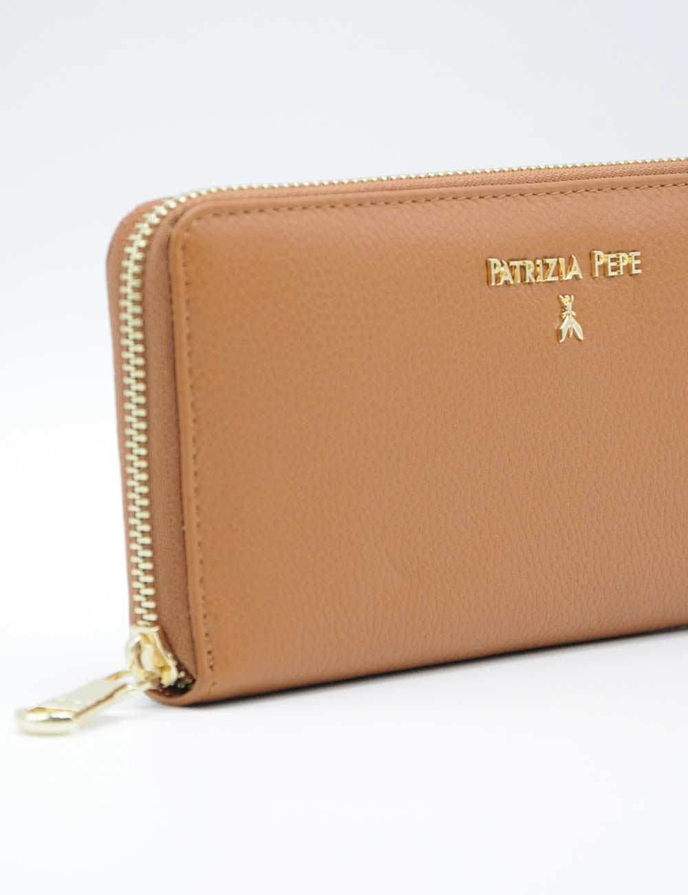 Patrizia Pepe Portafogli Zip Around Cuoio