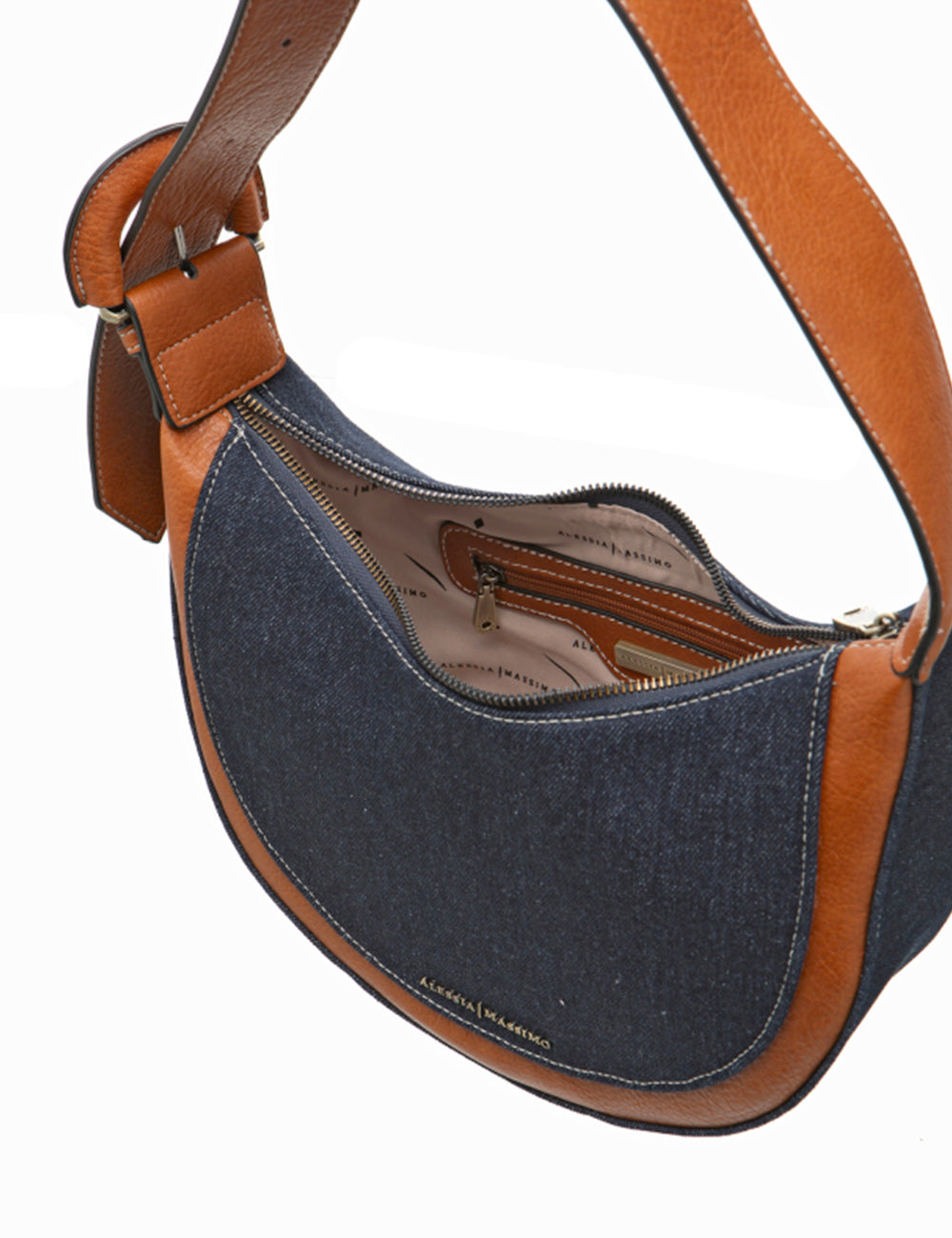 Alessia Massimo Shoulder Navy