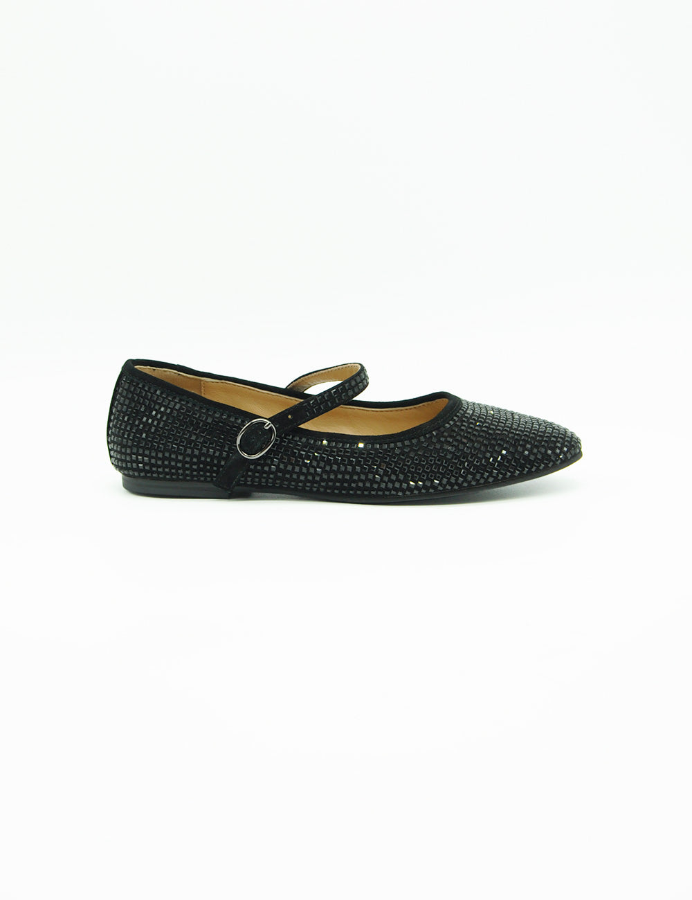 Alma en Pena Ballerina Suede Nera