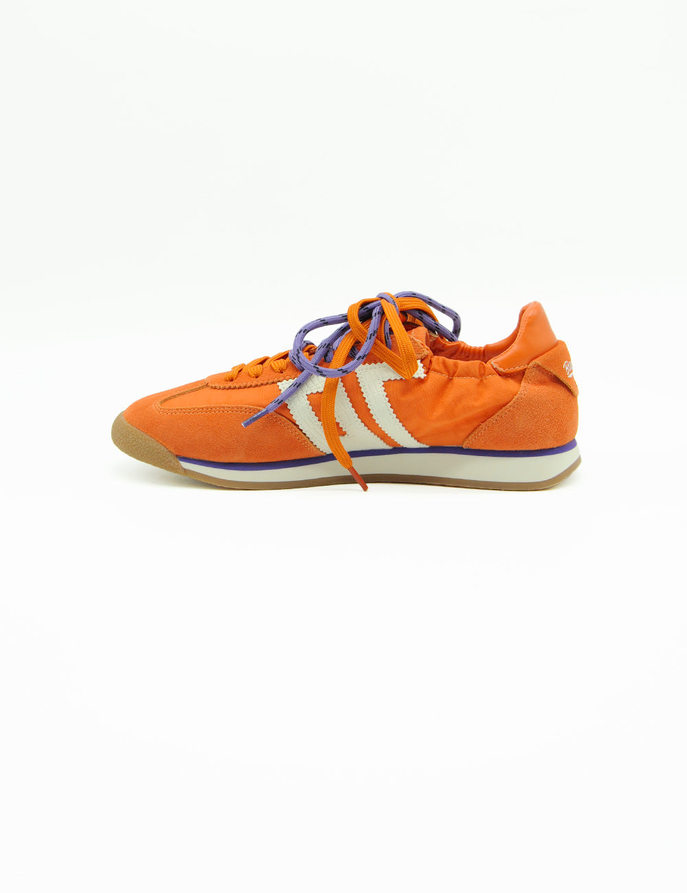 Sneaker Back 70 Rocket Cotton arancione in camoscio con accenti bianchi e viola