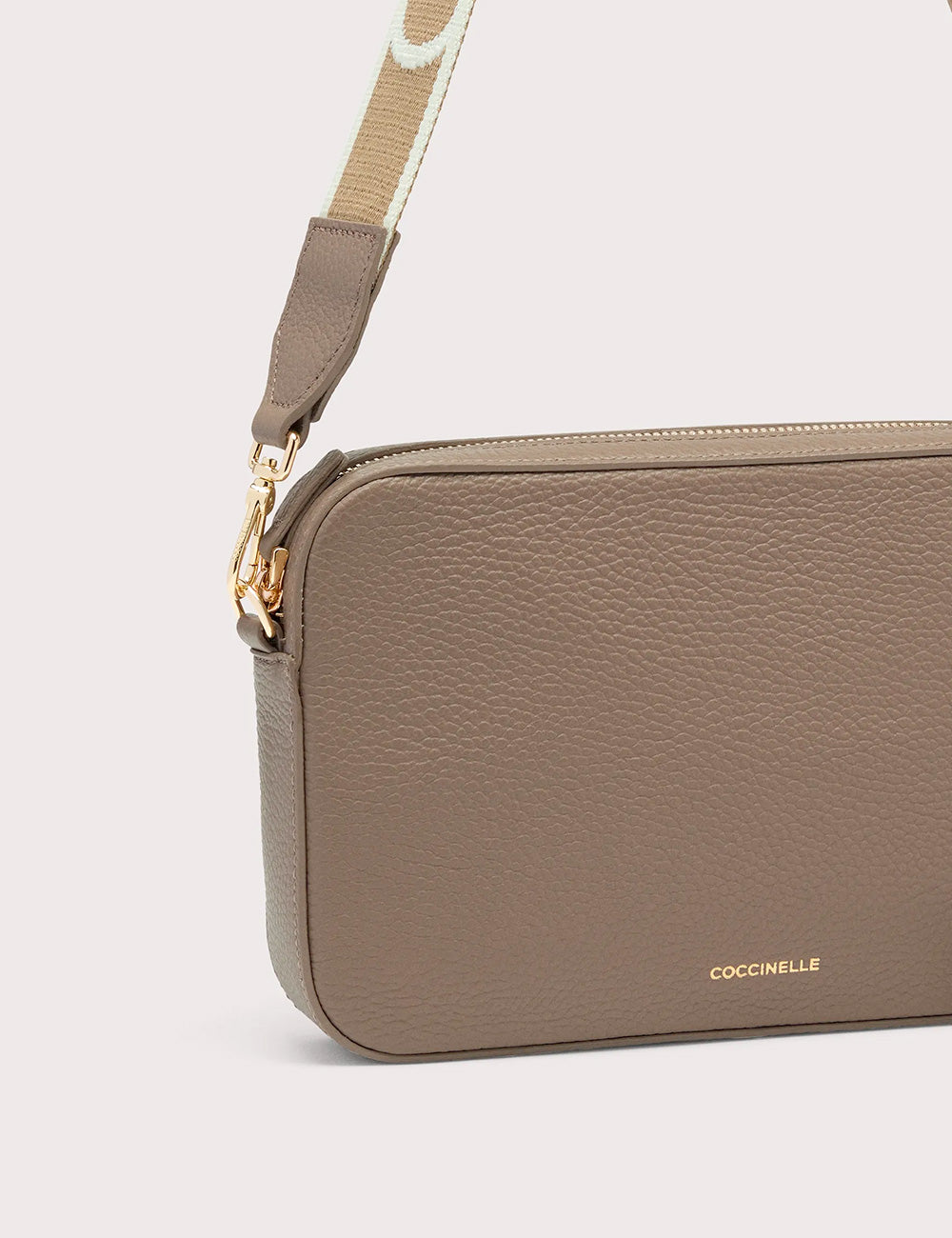 Coccinelle Tracolla Tebe Mini Warm Taupe