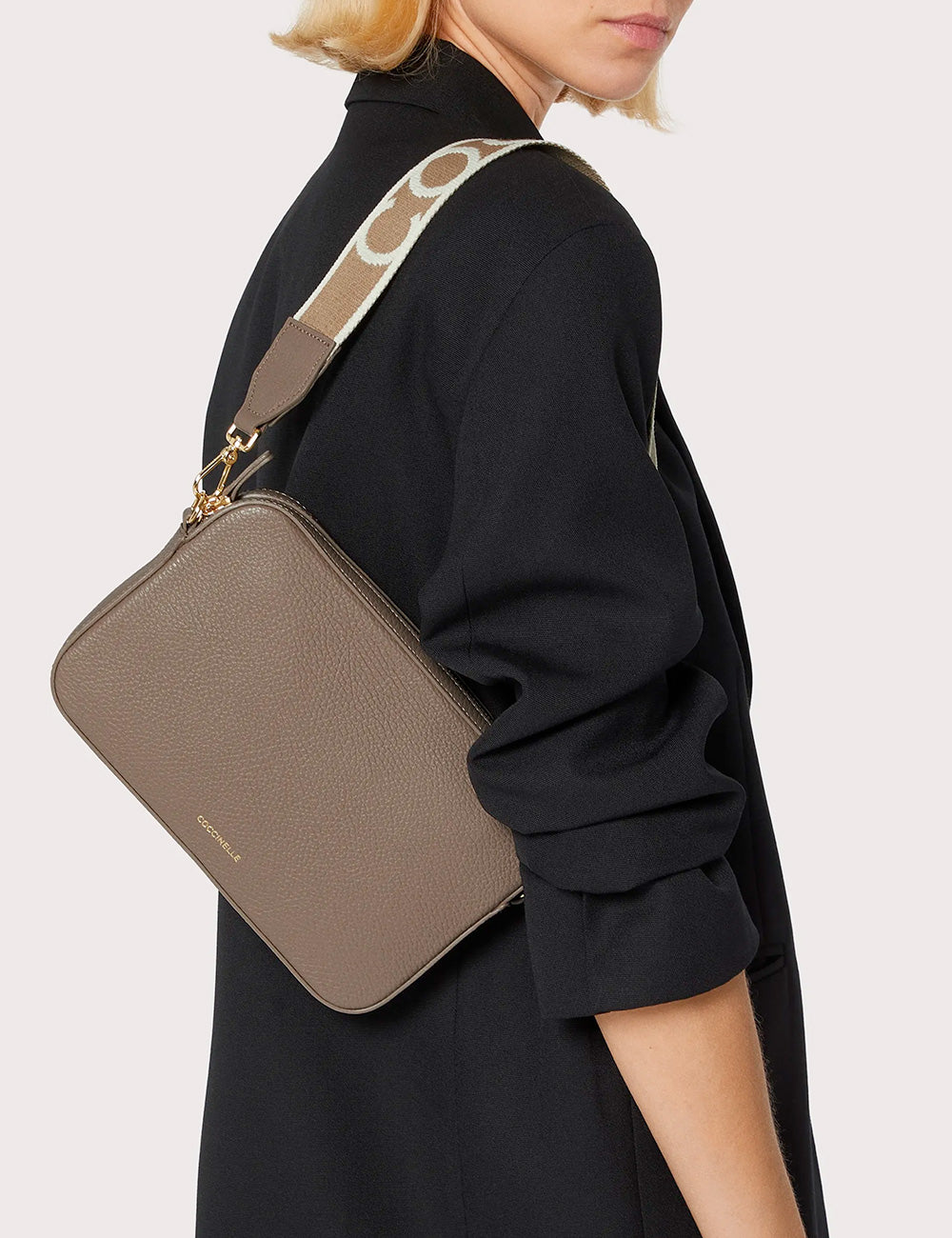 Coccinelle Tracolla Tebe Mini Warm Taupe