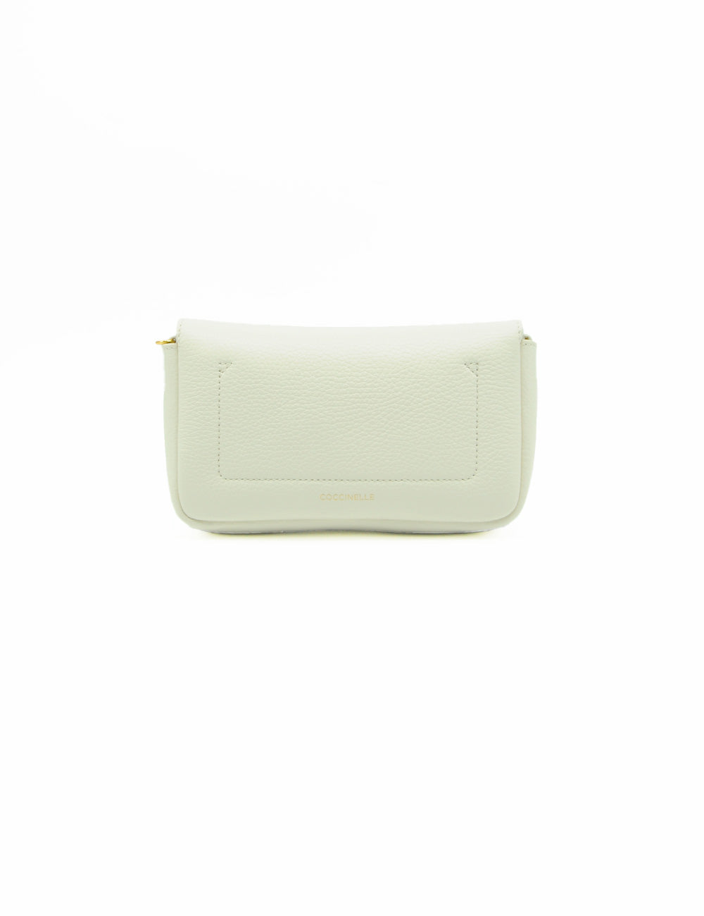 Borsa Coccinelle C-Me Lock Mini Pearl in pelle avorio minimalista