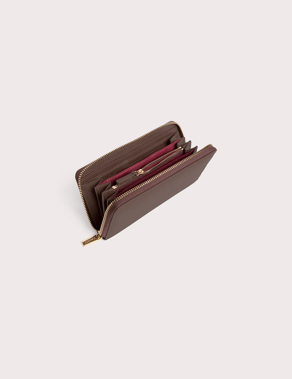 Coccinelle Portafoglio Metallic Soft Zip Brunette