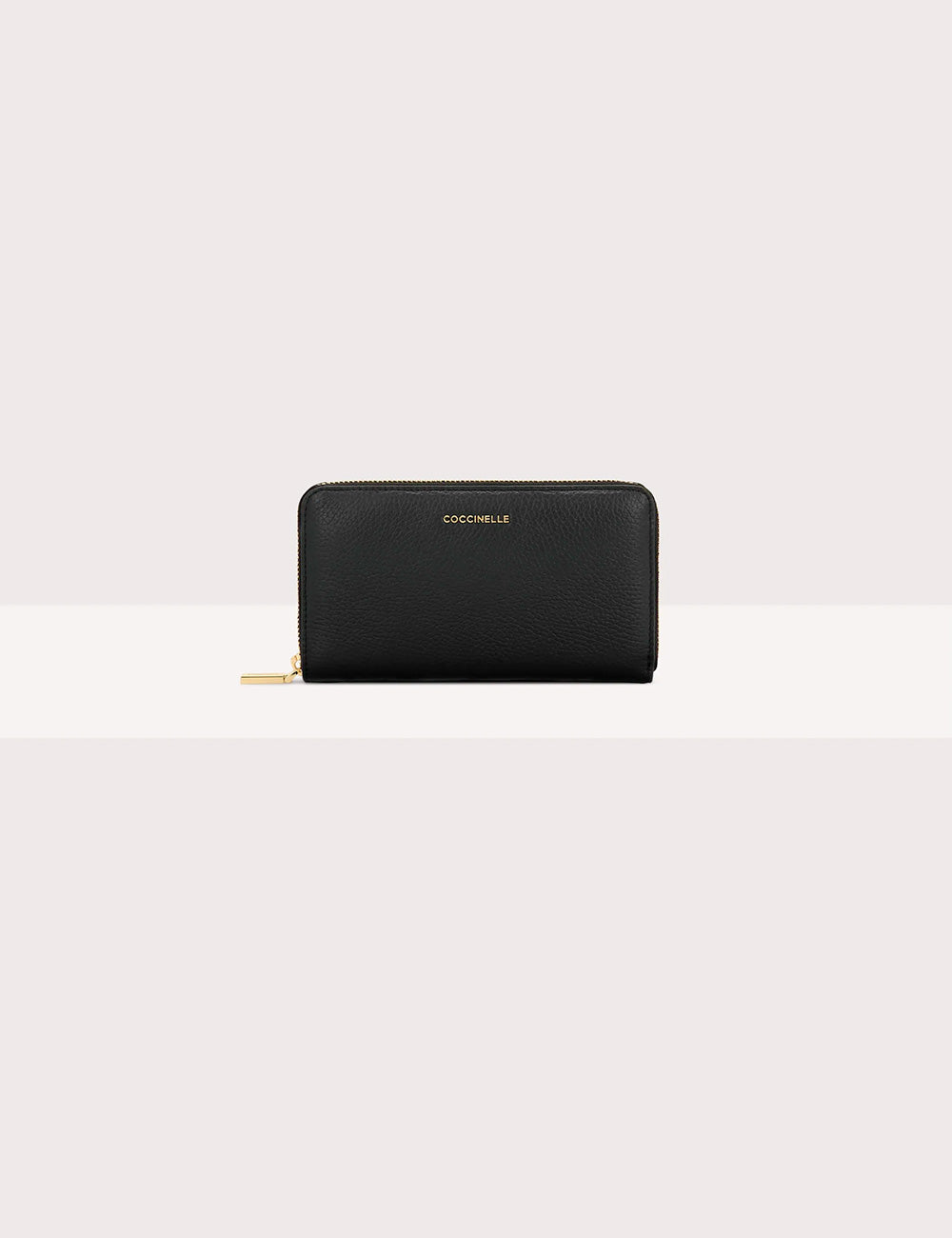 Coccinelle Portafoglio Metallic Soft Zip Noir