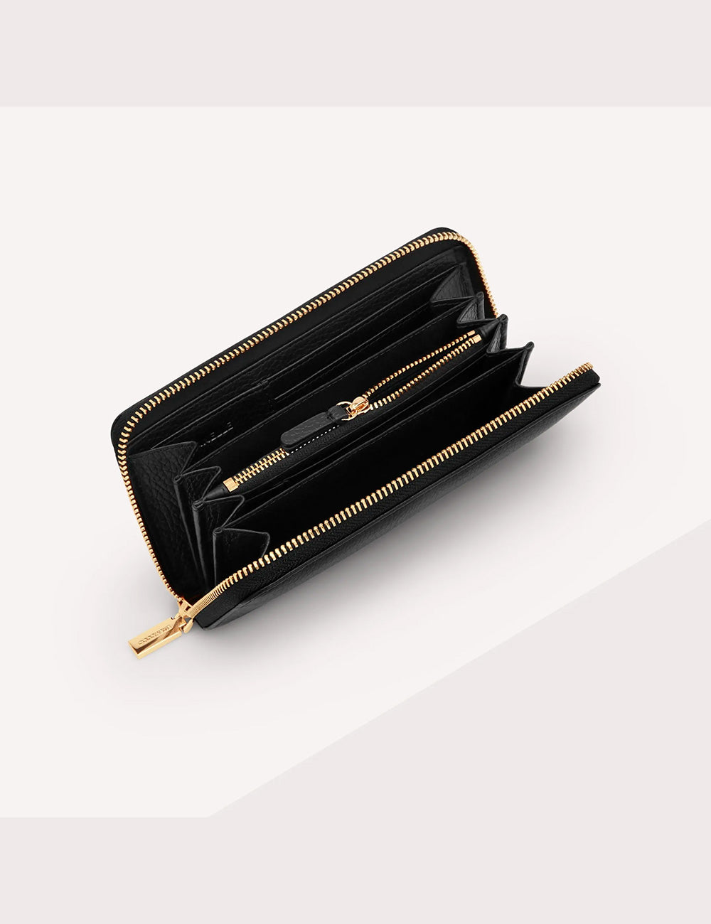 Coccinelle Portafoglio Metallic Soft Zip Noir