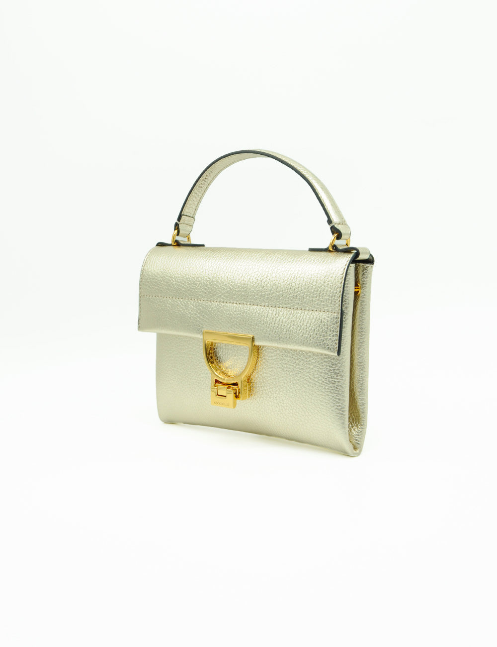 Borsa Coccinelle Arlettis Mini Pale Gold con chiusura dorata