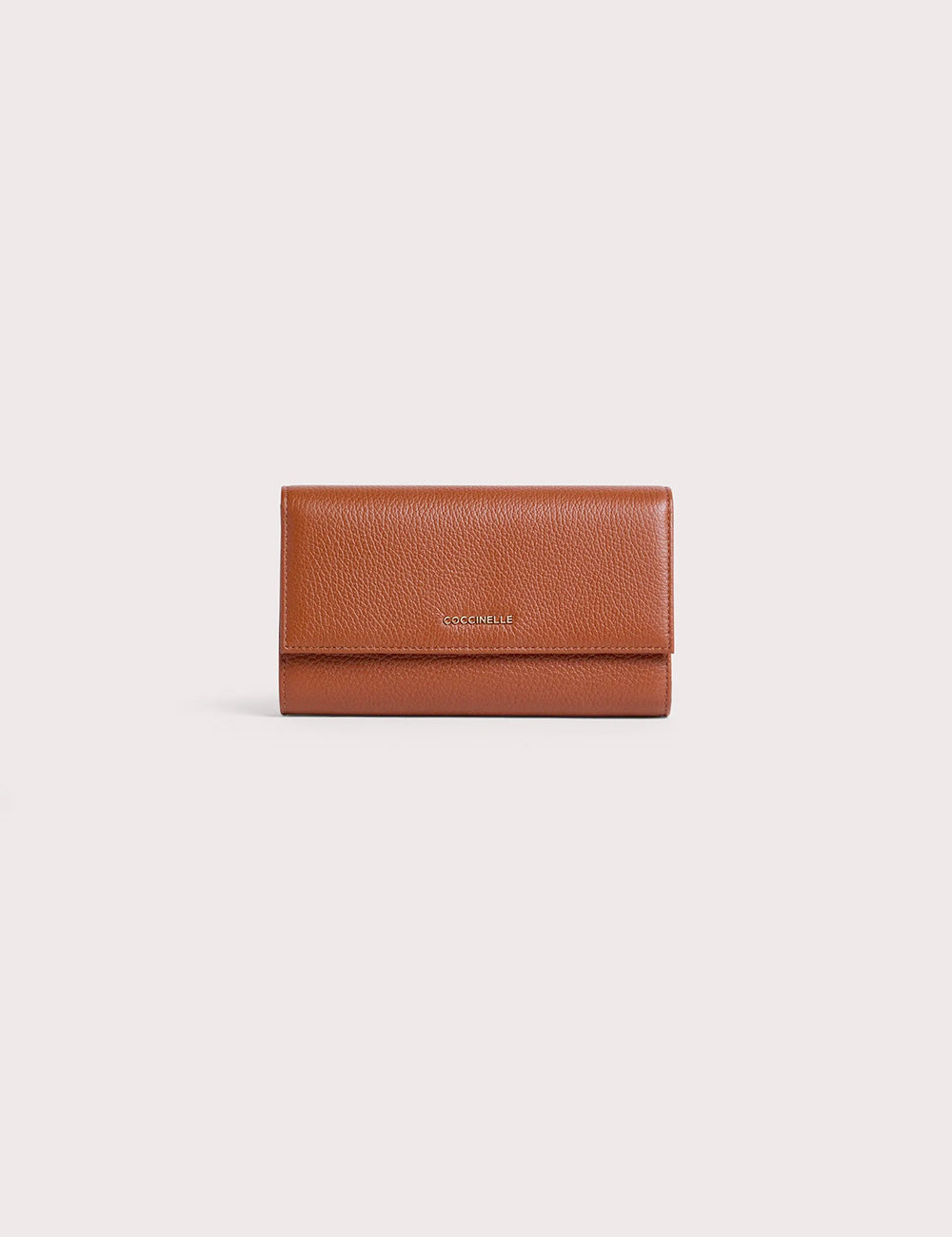Coccinelle Portafoglio Metallic Soft Large Cognac