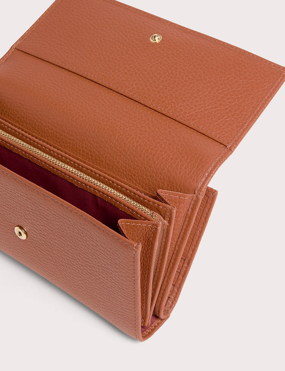 Coccinelle Portafoglio Metallic Soft Large Cognac