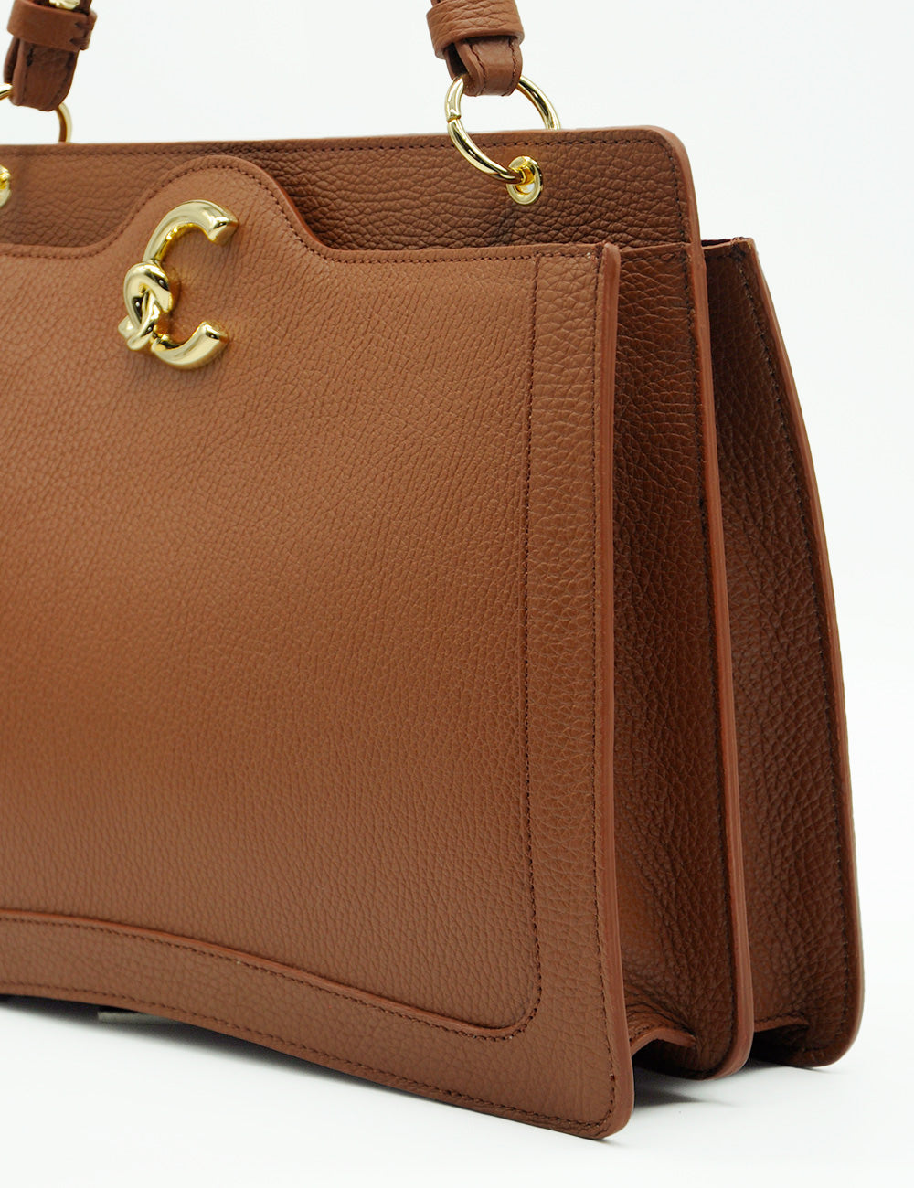Coccinelle A Mano C-Me Large Cognac