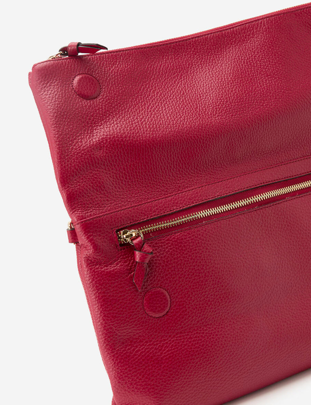Cuoieria Fiorentina Velvet Flap Bag Cherry