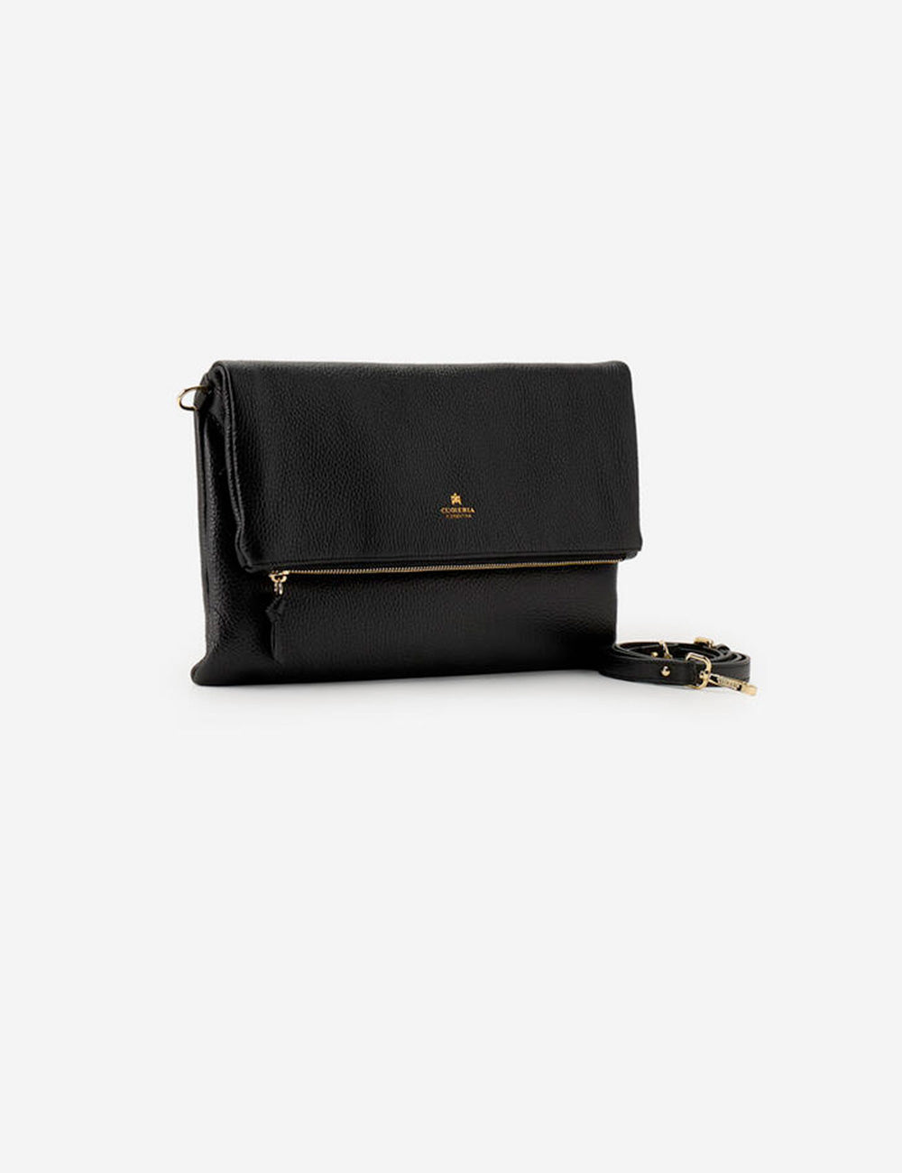 Cuoieria Fiorentina Velvet Flap Bag Nera