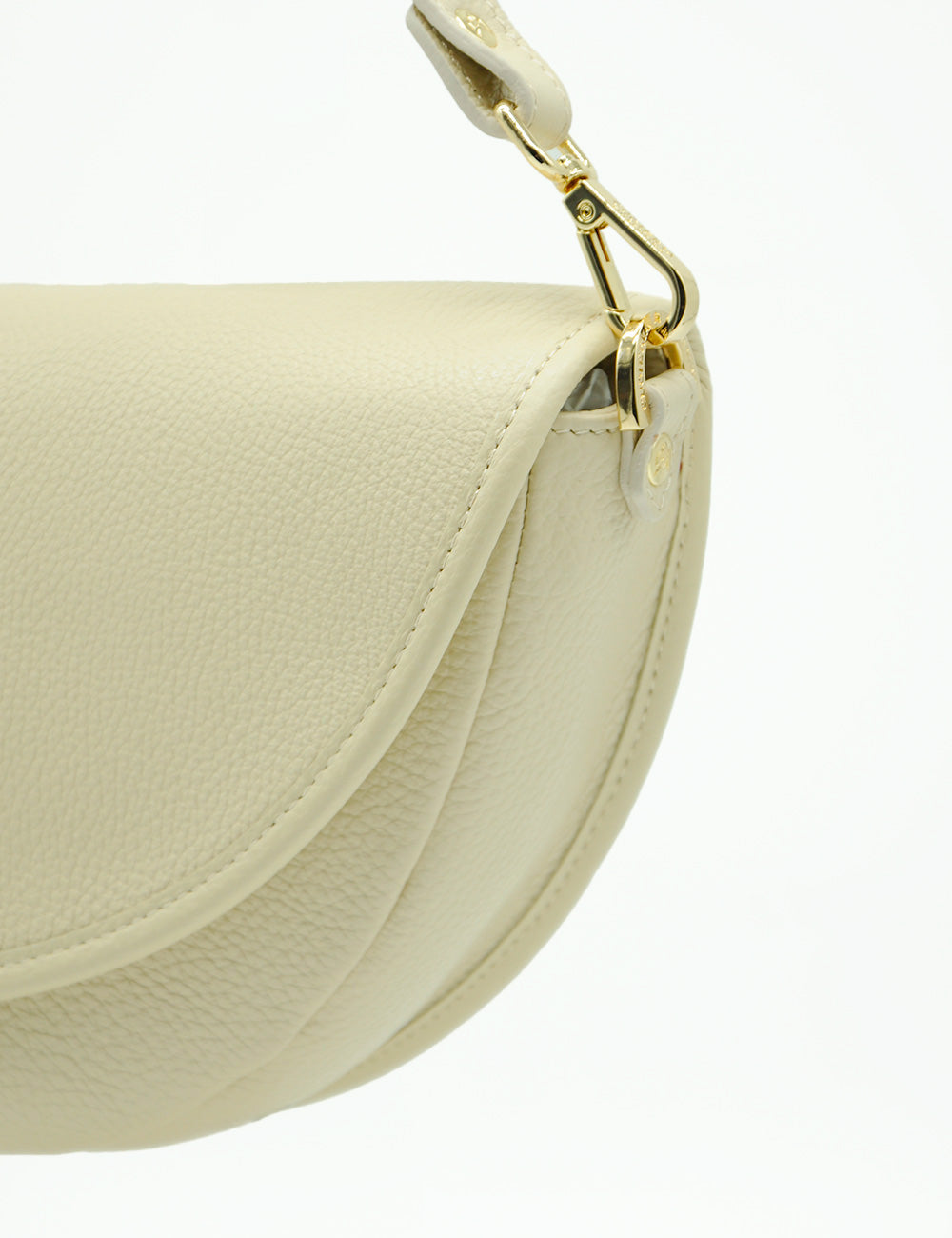 Borsa a tracolla Cuoieria Fiorentina Dora Small Prosecco in pelle color crema