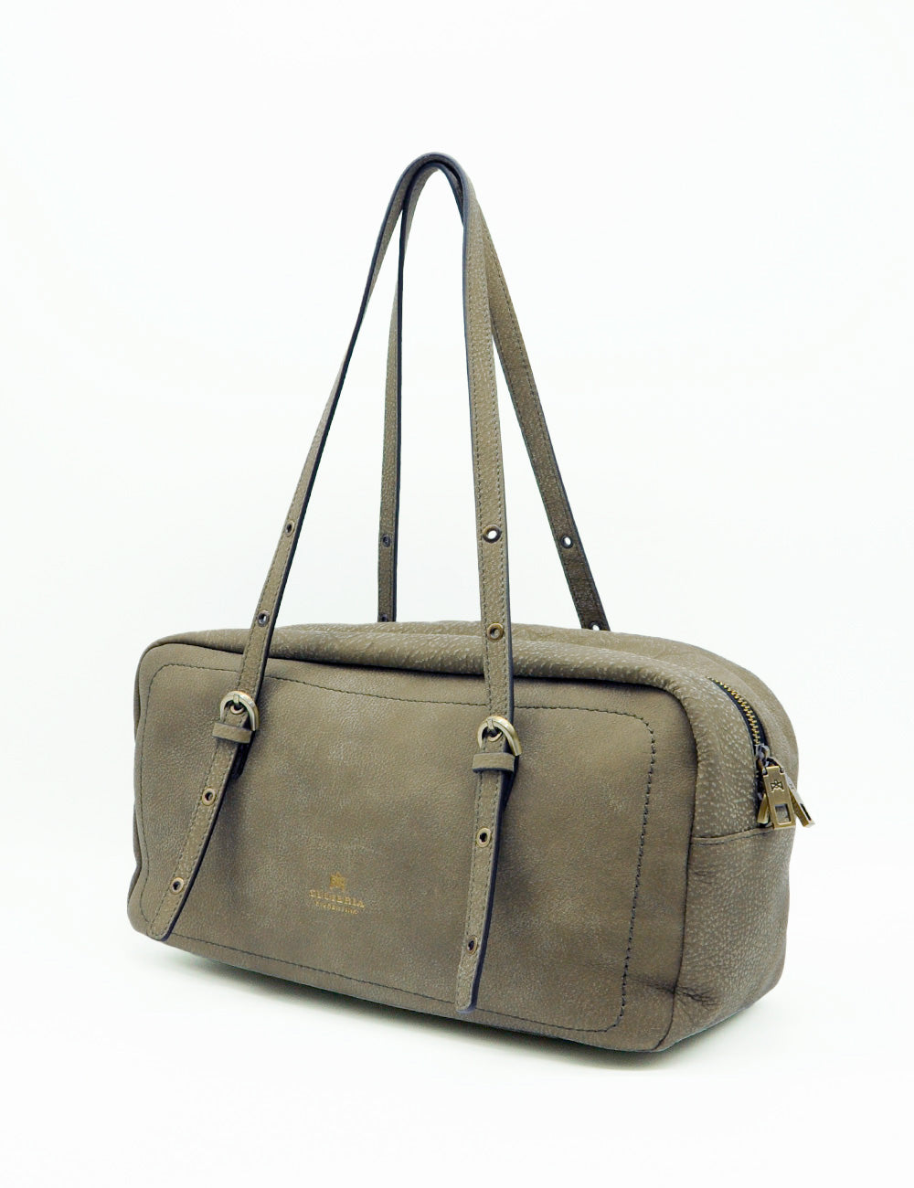 Borsa in pelle verde oliva Cuoieria Fiorentina Baulotto Large Eva Bosco