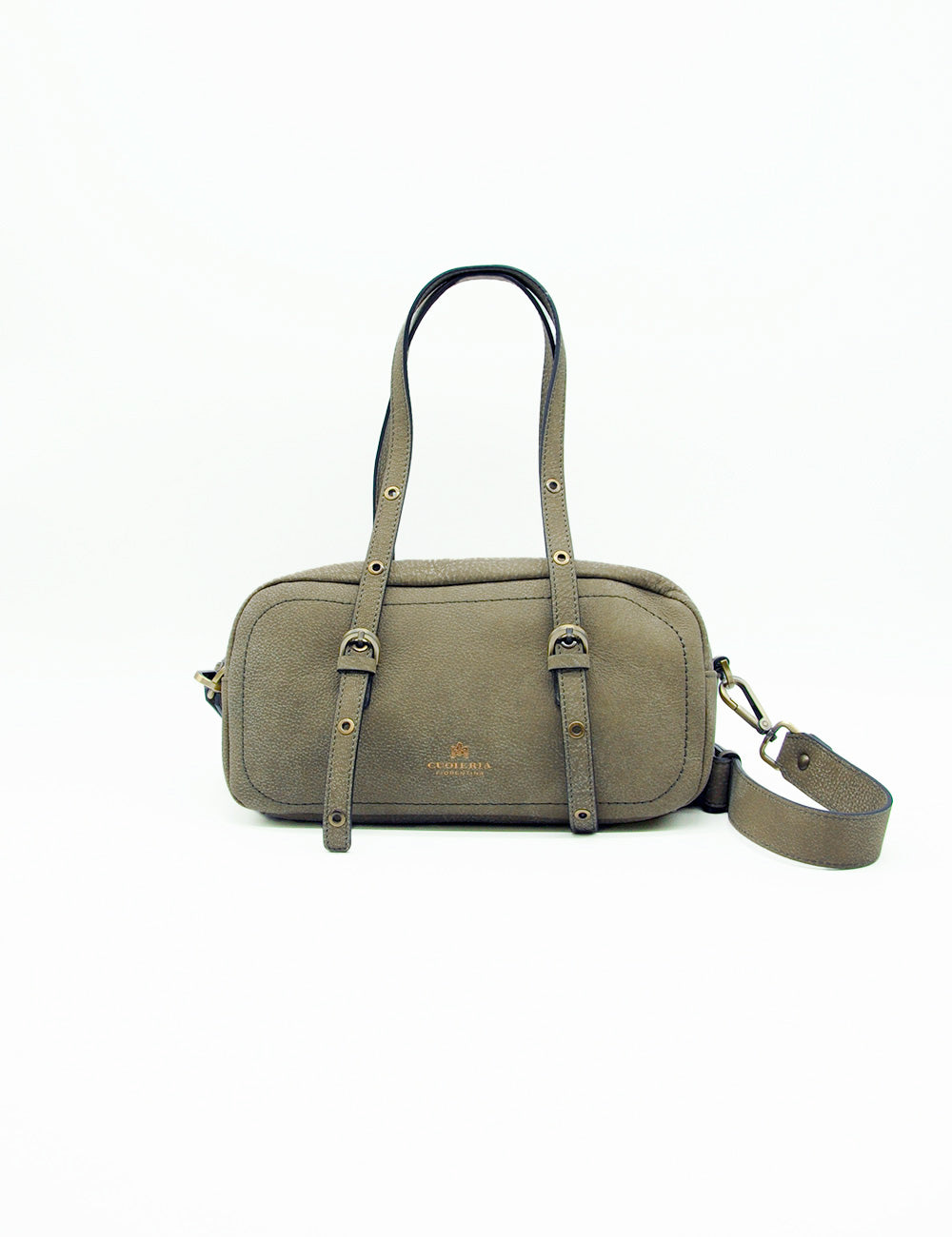 Borsetta in pelle verde oliva Cuoieria Fiorentina Baulotto Eva Bosco