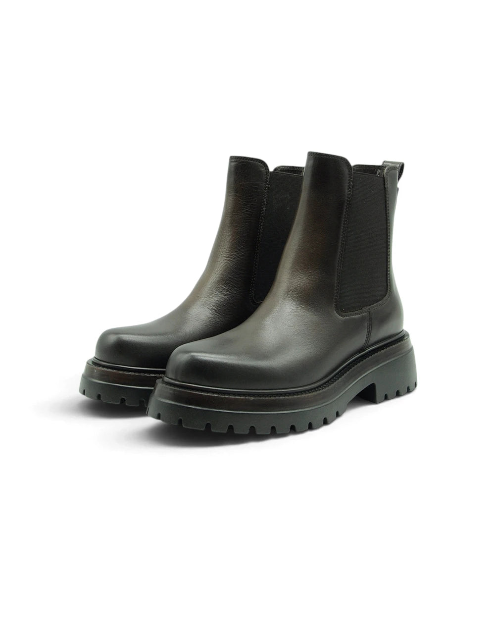 Dei Colli chelsea boot ebony in pelle nera con suola chunky e pannelli elastici ai lati