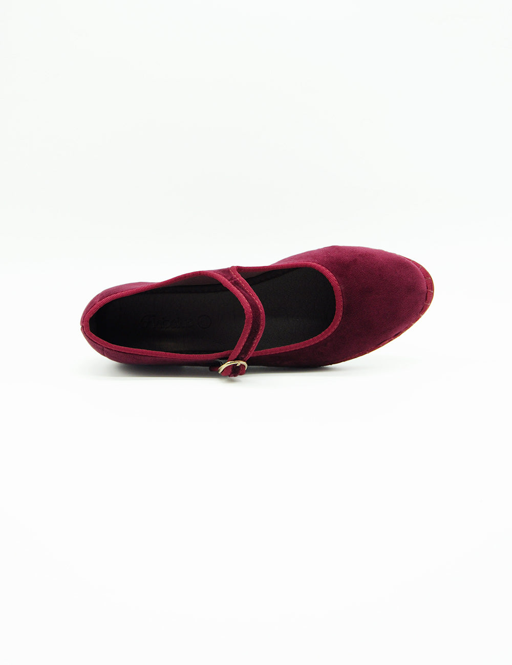 Scarpa Mary Jane Lucrecia Bordeaux in suede bordeaux con fibbia