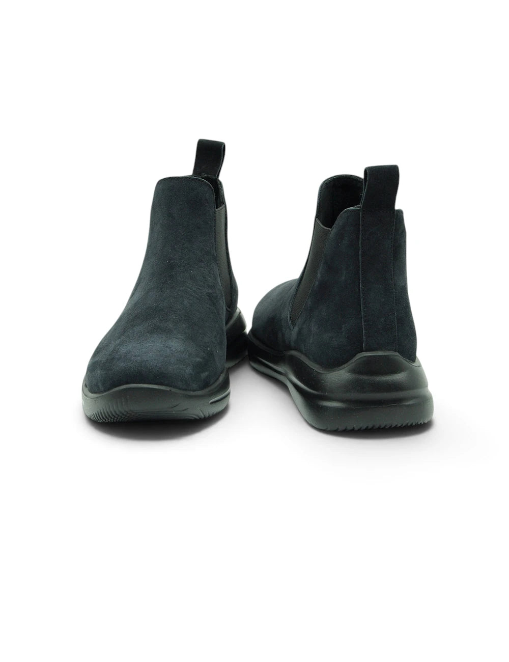 Black suede frau chelsea boot blu with chunky rubber sole ideal for stylish casual wear