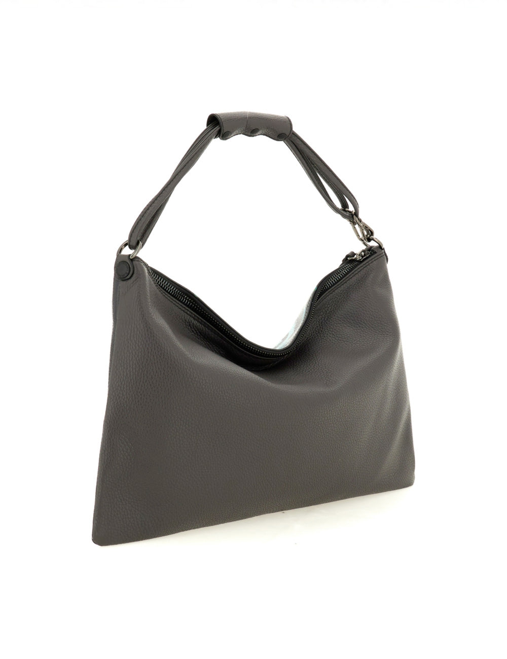 Borsa hobo Gabs Beyoncé EW TG L Peonia grigia scura in pelle morbida testurizzata