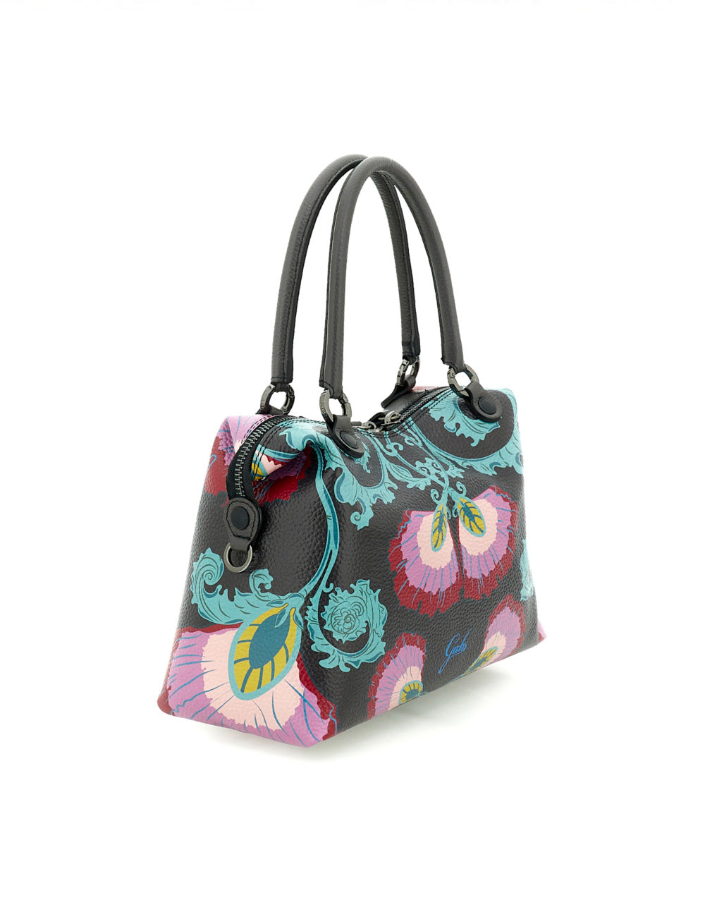Borsa Gabs Thamara Plus Tg M Peonia nera con pattern floreale paisley vibrante