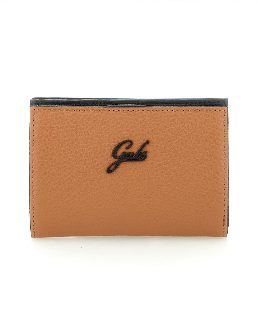 Portafoglio Gabs GMoney 14 Camoscio in pelle tan con logo embossed