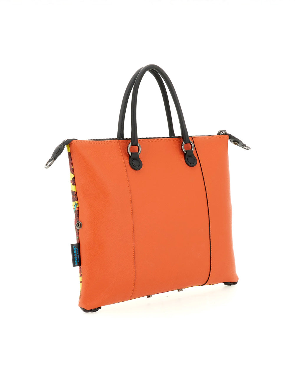 Borsa tote Gabs G3 Plus TG M Sud Africa arancione con manici e rifiniture nere
