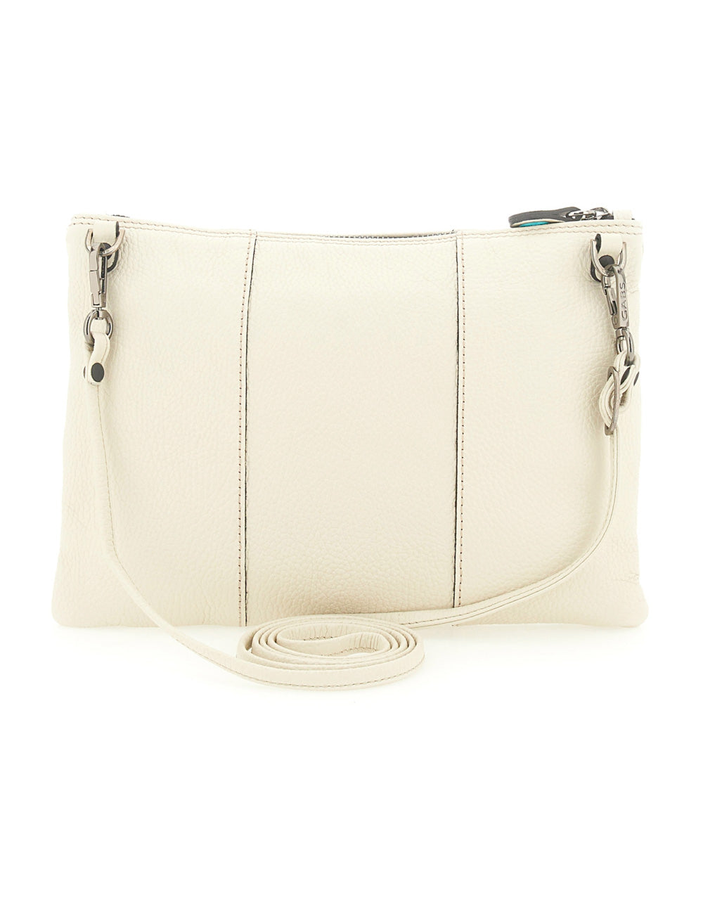 Borsa Gabs Beyoncè TG M Panna in pelle panna con hardware argento e tracolla a spirale regolabile