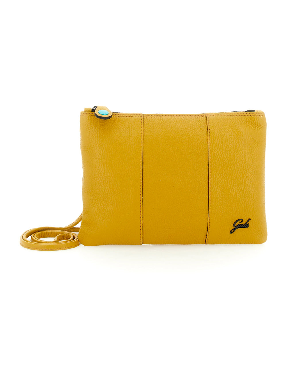 Borsa Gabs Beyoncè TG M Miele in pelle giallo miele con cerniera turchese