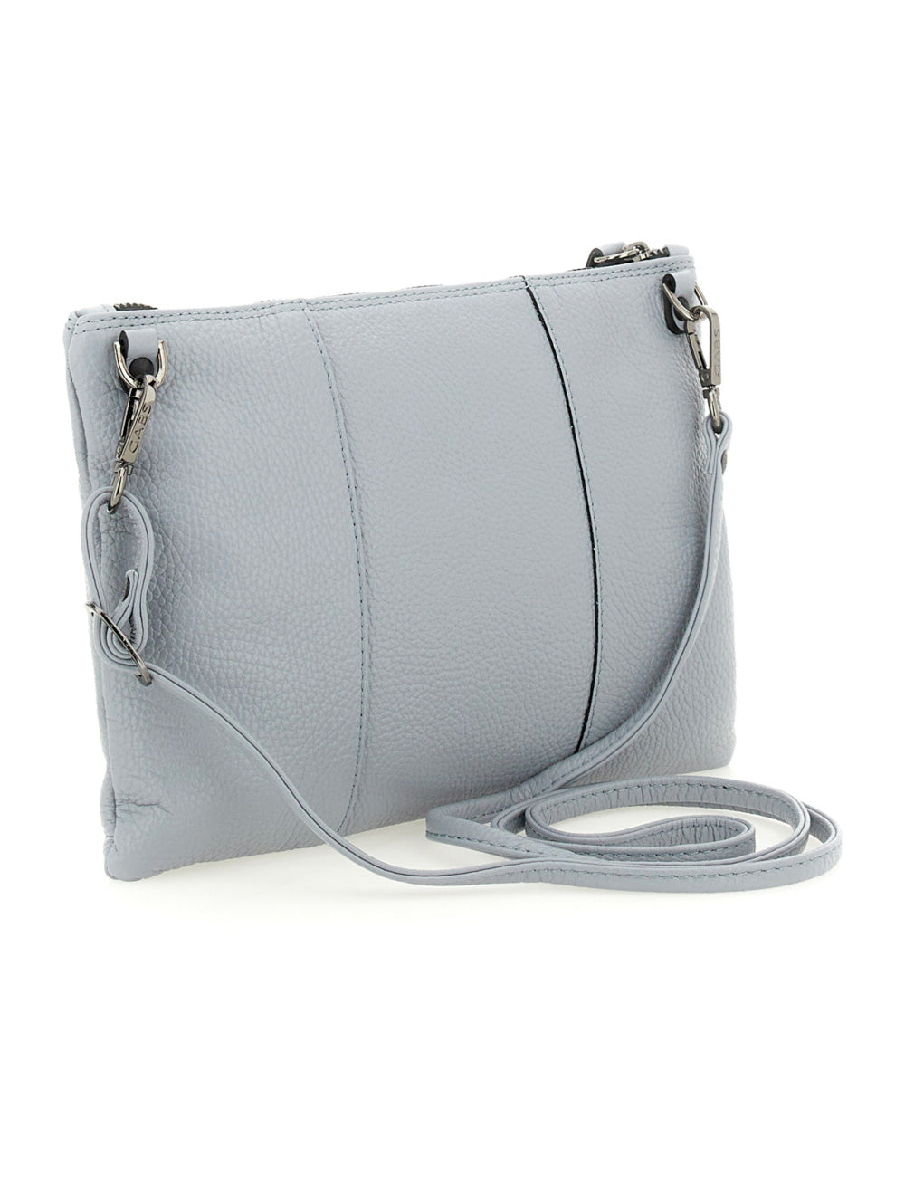 Borsa crossbody Gabs Beyoncè TG M Rugiada in pelle grigia chiara testurizzata con hardware silver