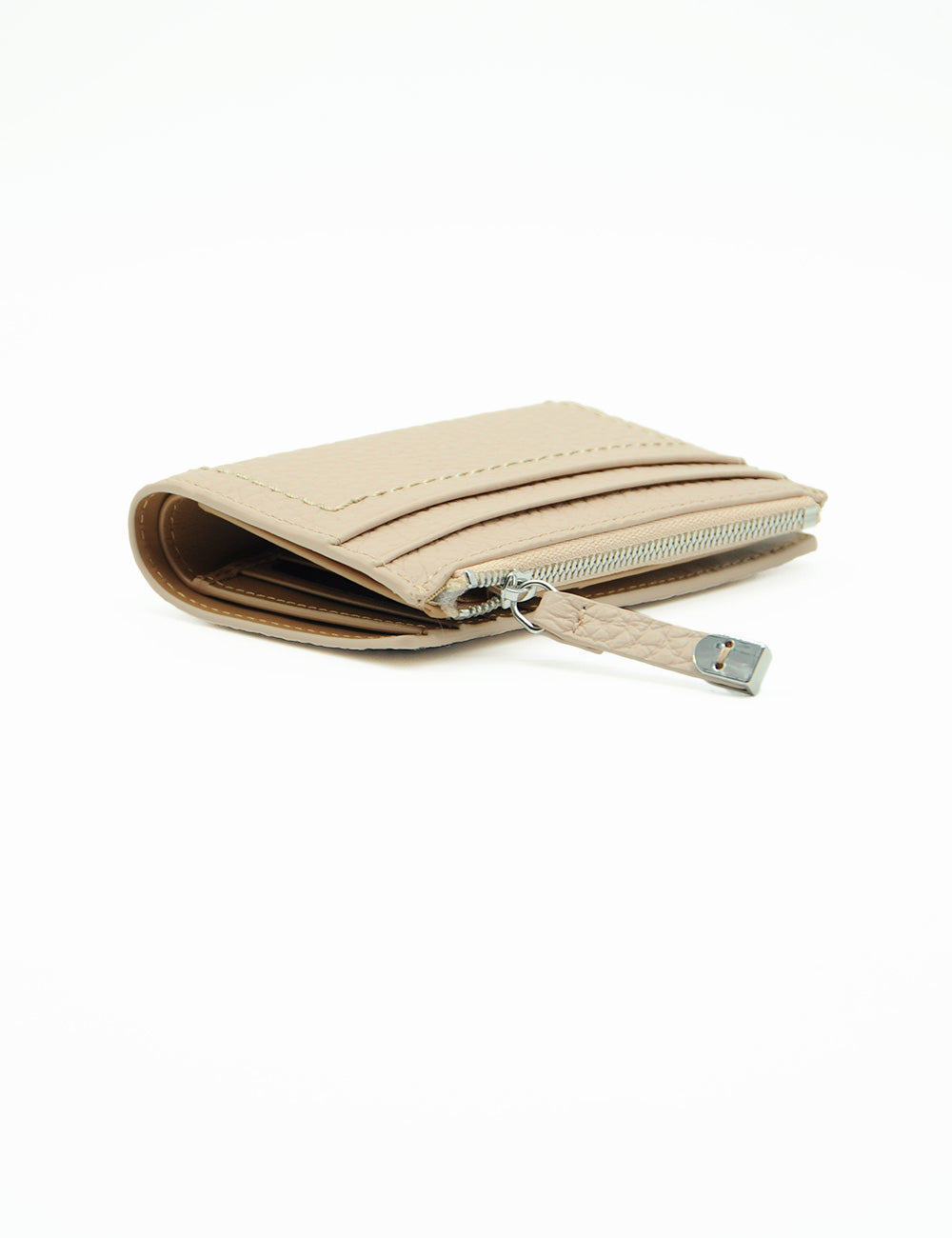 Portafoglio Gianni Chiarini Bubble Pink Salt in pelle beige con zip