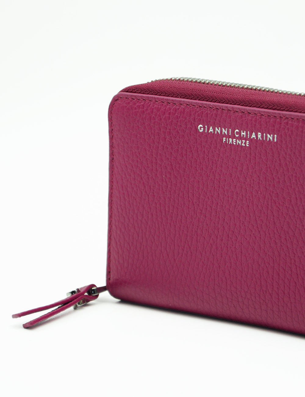 Portafoglio Gianni Chiarini Dollaro Desert Flower fucsia con zip argento