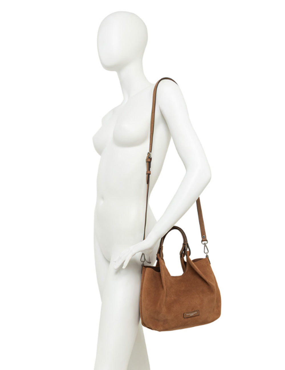 Borsa hobo media Dua Gianni Chiarini in camoscio caramello