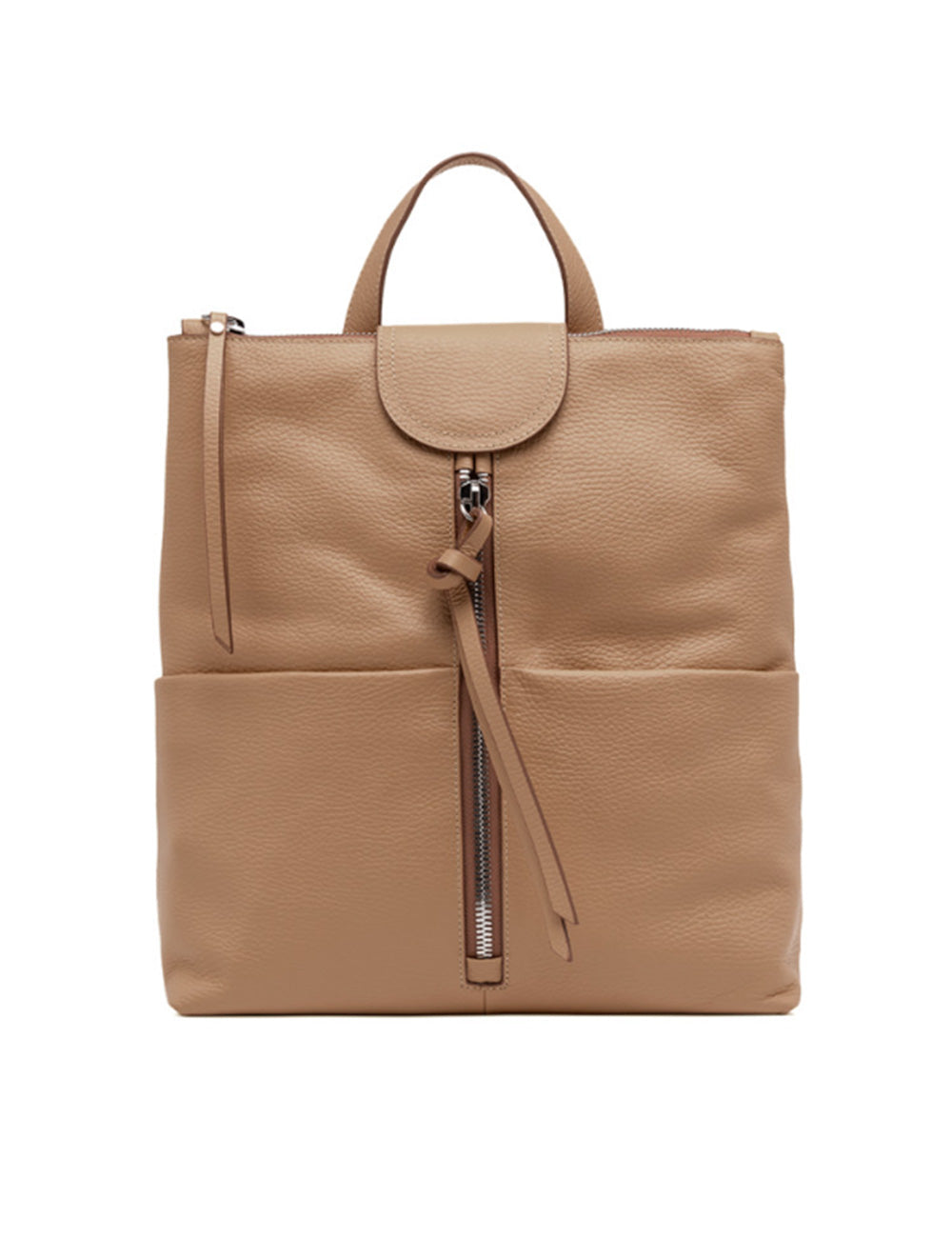 Zaino Giada Clay Gianni Chiarini in pelle beige con maniglia superiore e zip frontale